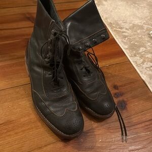 Black wing tip Wolverine 1000 mile boots